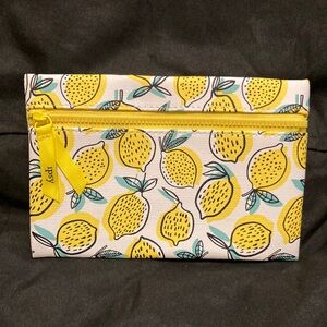 Lemon Print Cosmetics Bag